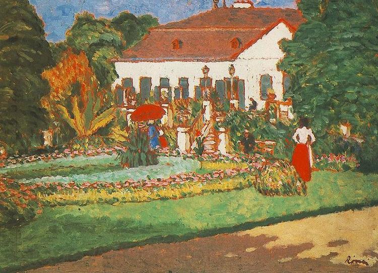 Jozsef Rippl-Ronai Manor-house at Kortvelyes Norge oil painting art